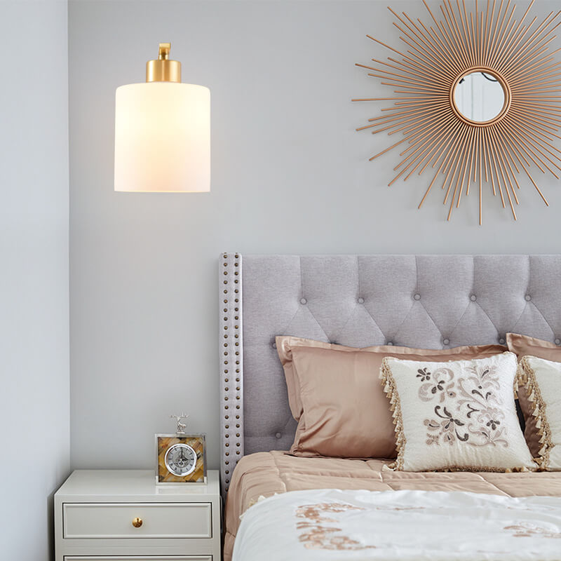 Wall Sconce Living Room Light | Glass Shade