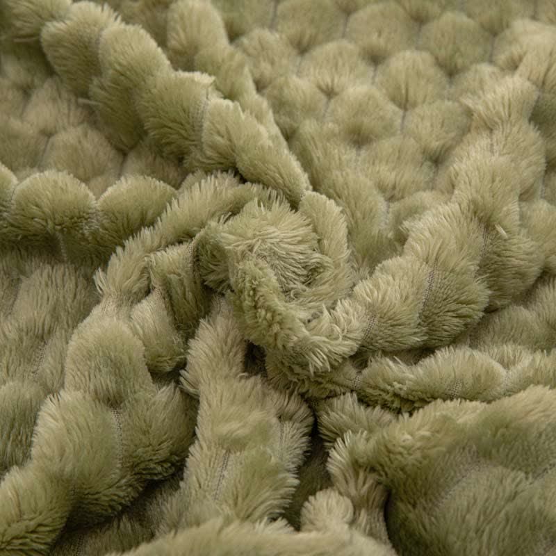 Weighted Blanket Textured Plush Bed Throw | Reversible Design