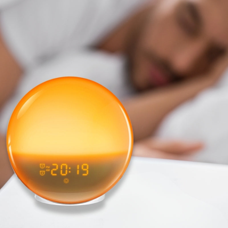 Alarm Clock Sunrise Lamp with Digital Display | Bedside