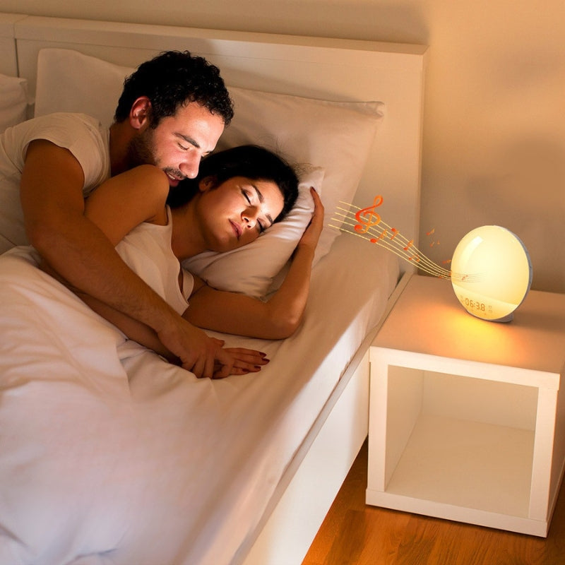 Alarm Clock Sunrise Lamp with Digital Display | Bedside
