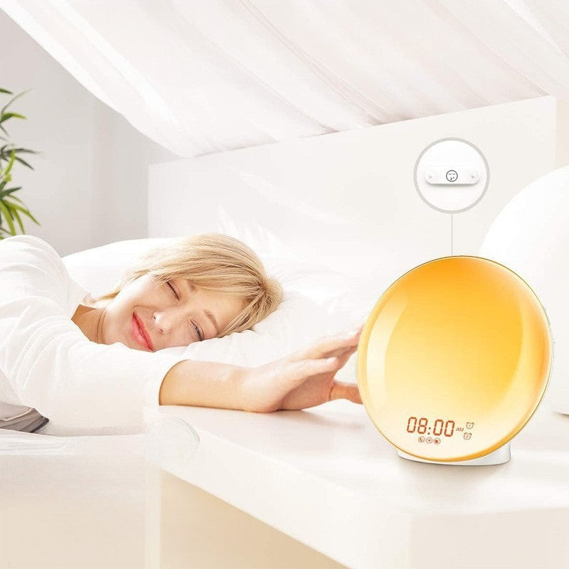 Alarm Clock Sunrise Lamp with Digital Display | Bedside