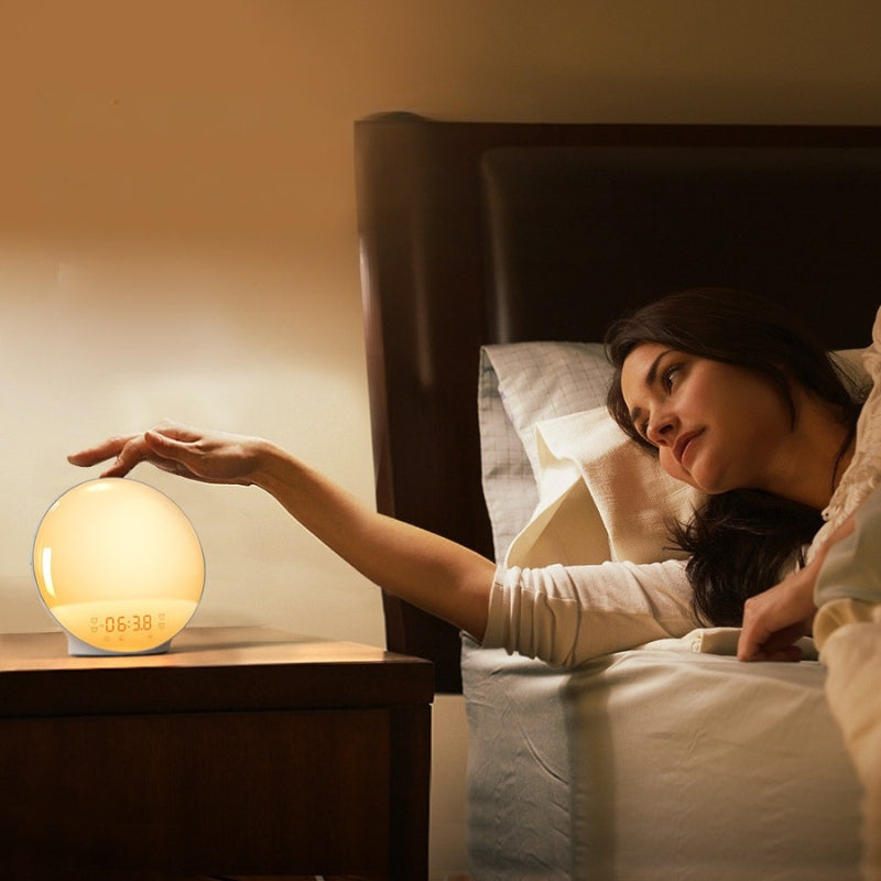 Alarm Clock Sunrise Lamp with Digital Display | Bedside
