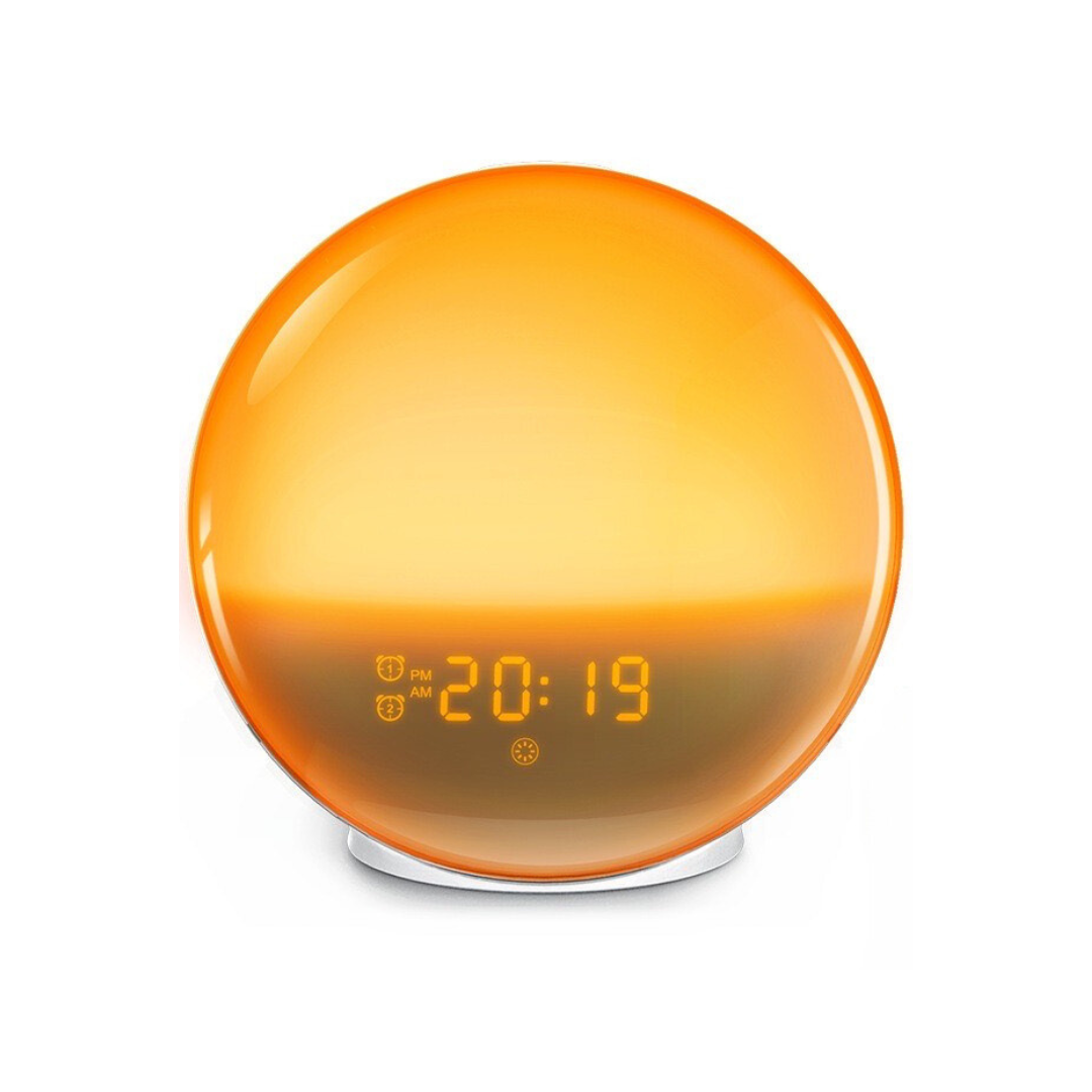 Alarm Clock Sunrise Lamp with Digital Display | Bedside