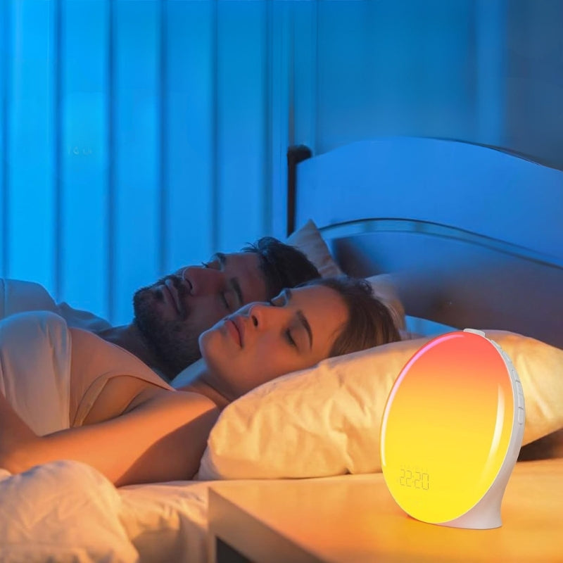 Alarm Clock with Sunrise Light for Bedroom | Digital