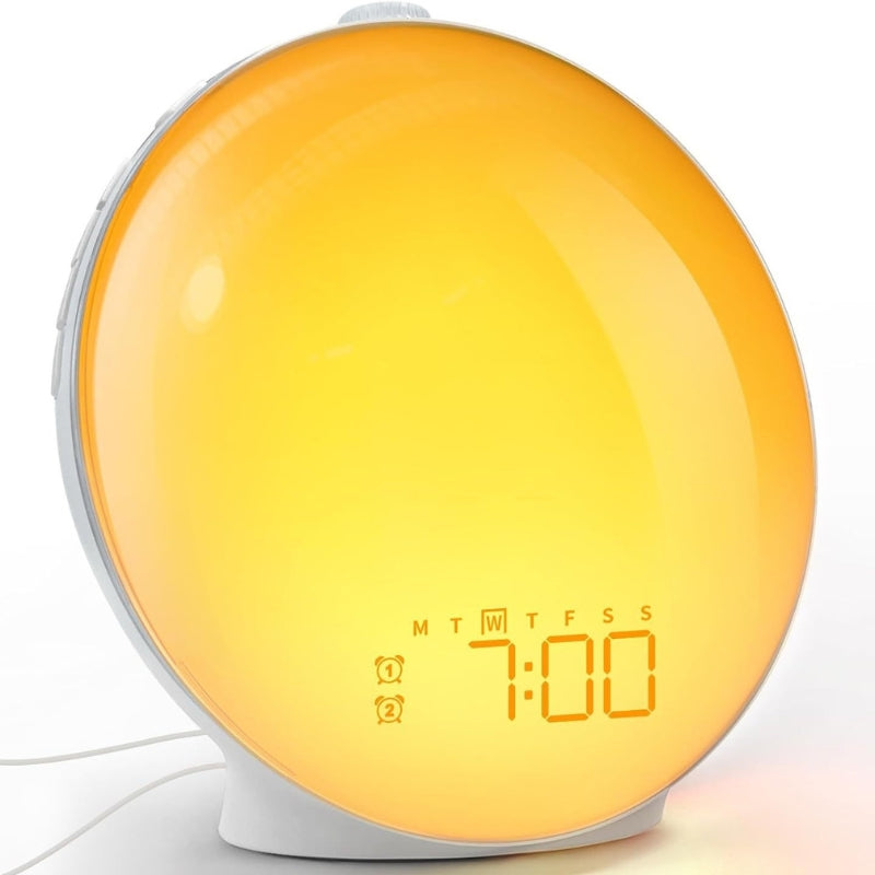 Alarm Clock with Sunrise Light for Bedroom | Digital