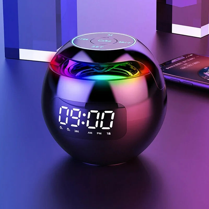 Alarm Clocks Round Speaker | Night Light