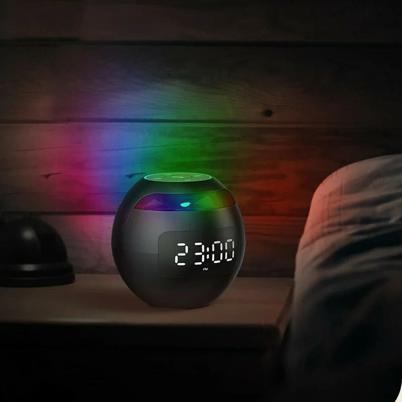 Alarm Clocks Round Speaker | Night Light
