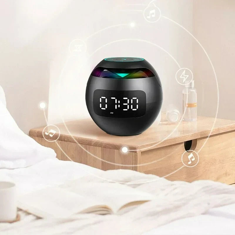 Alarm Clocks Round Speaker | Night Light