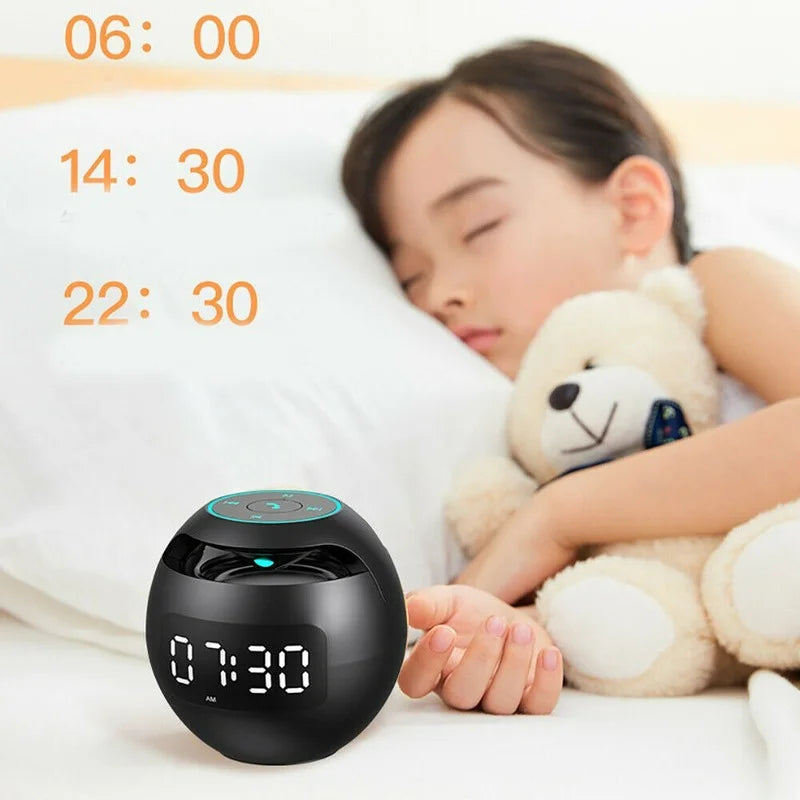 Alarm Clocks Round Speaker | Night Light