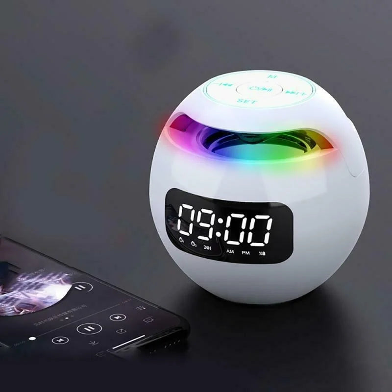 Alarm Clocks Round Speaker | Night Light