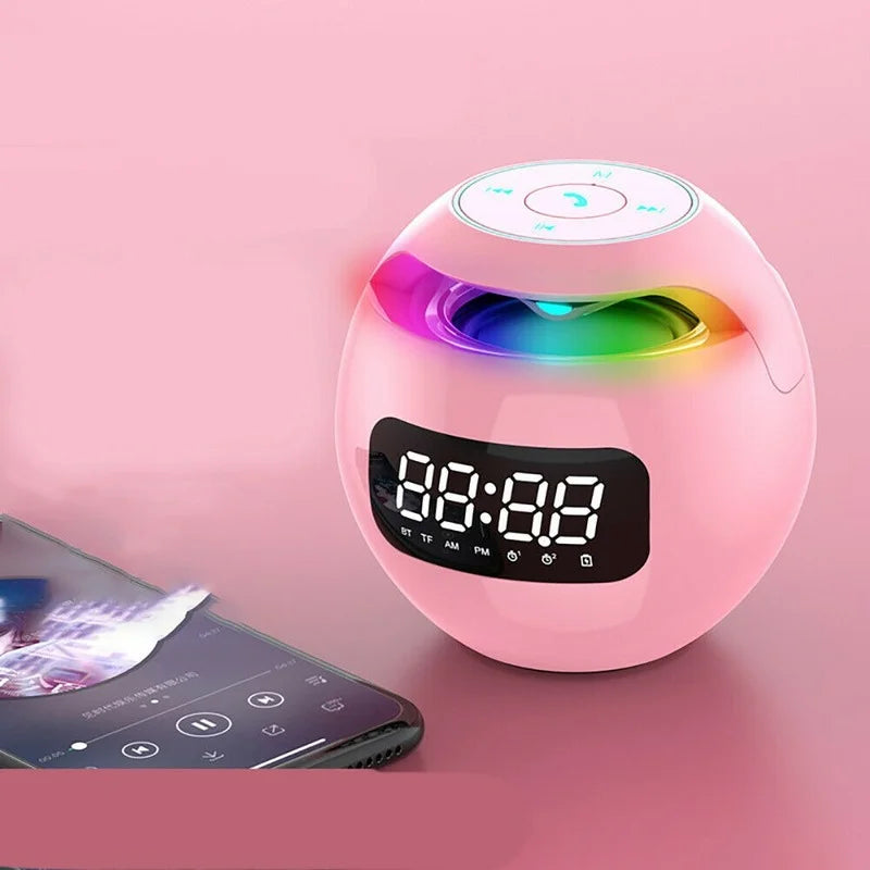 Alarm Clocks Round Speaker | Night Light