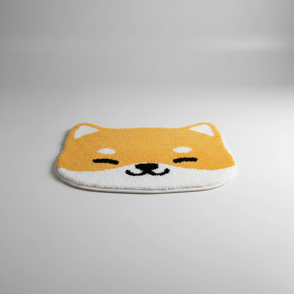 Anti-slip Washable Rug for Bathroom | Dog Face Design