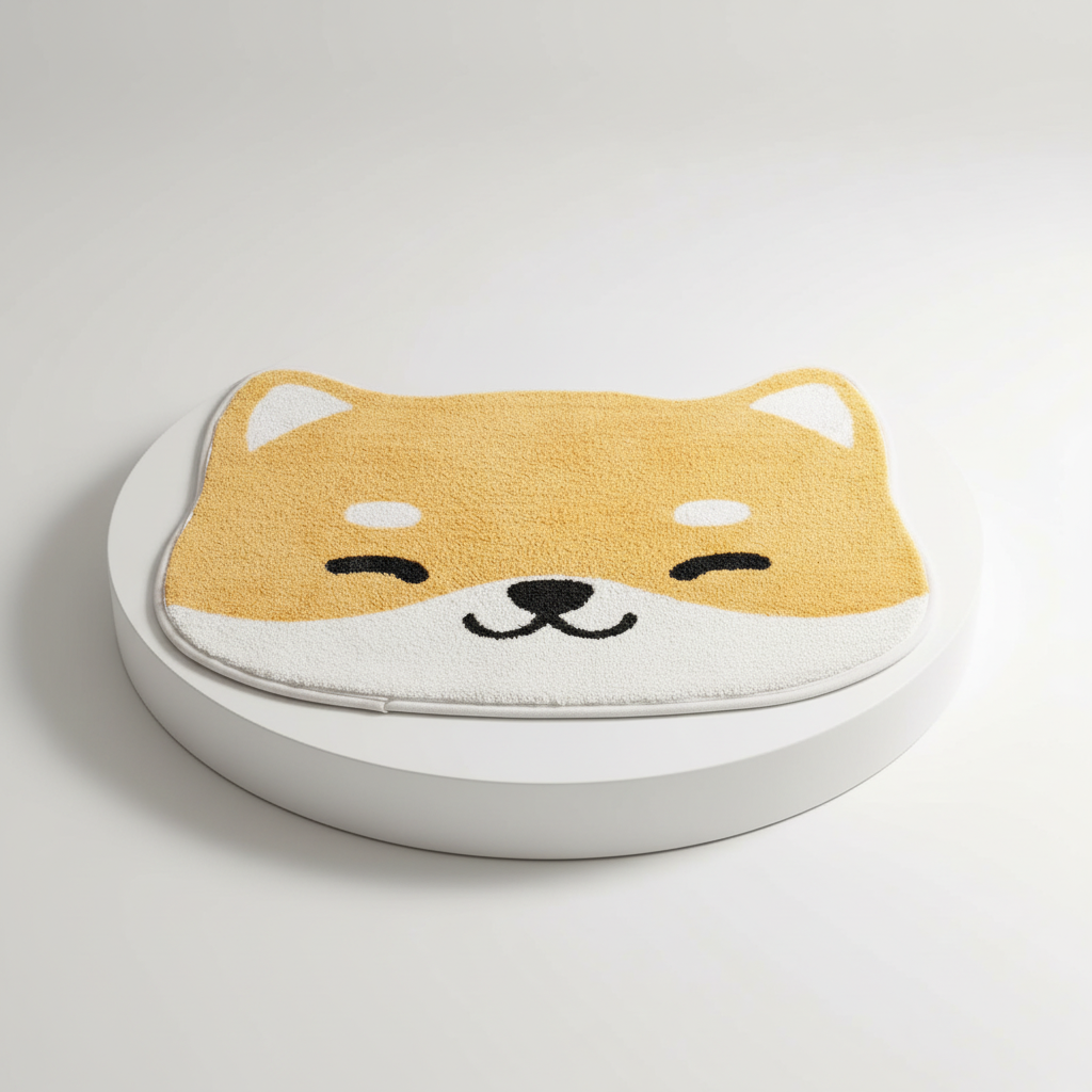 Anti-slip Washable Rug for Bathroom | Dog Face Design