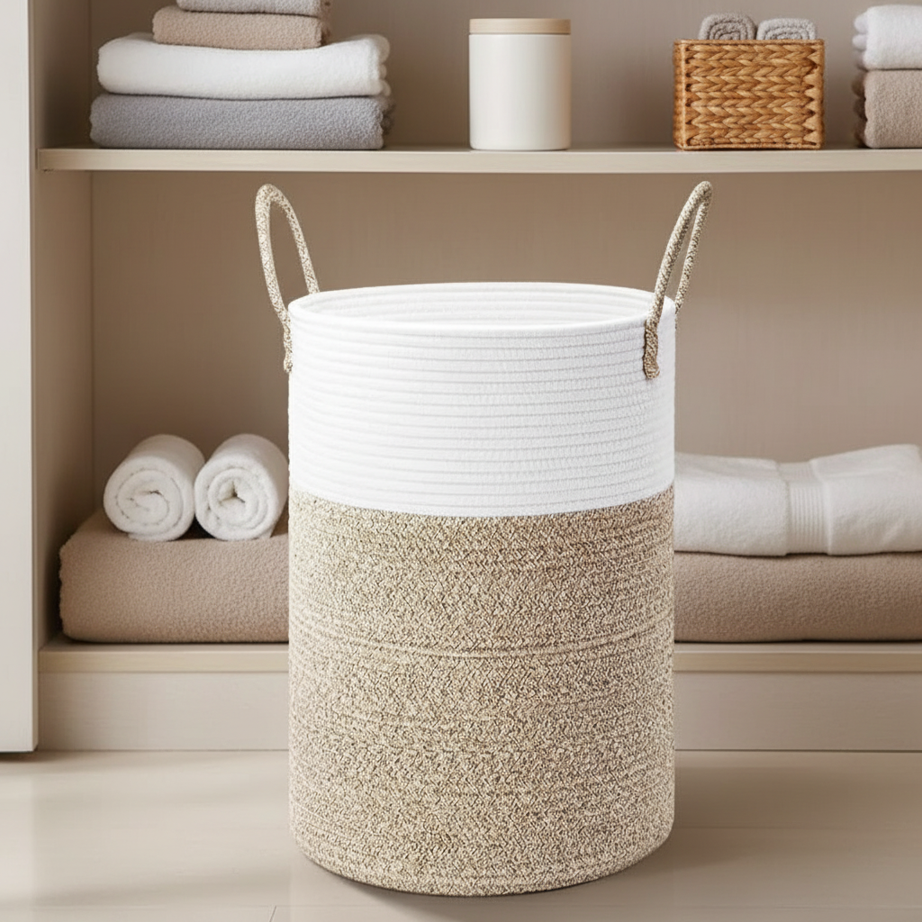 Basket for Laundry & Storage with Handles | Foldable
