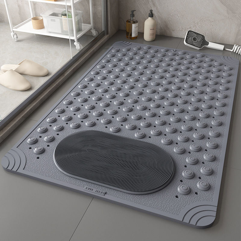 Bath Mat with Suction Cups & Massage Bristles | Non-Slip