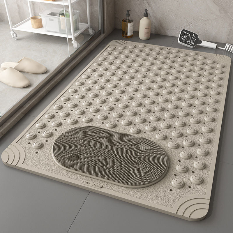 Bath Mat with Suction Cups & Massage Bristles | Non-Slip
