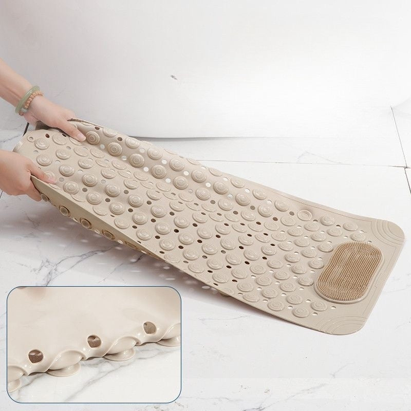 Bath Mat with Suction Cups & Massage Bristles | Non-Slip
