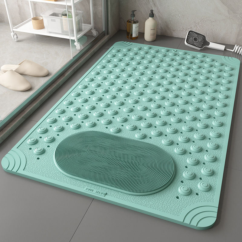 Bath Mat with Suction Cups & Massage Bristles | Non-Slip