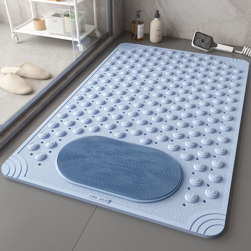 Bath Mat with Suction Cups & Massage Bristles | Non-Slip