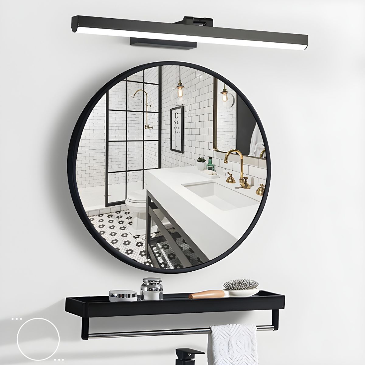 Bathroom Vanity Light with Angled Wall Mount | LED