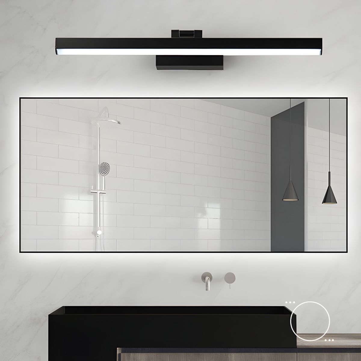 Bathroom Vanity Light with Angled Wall Mount | LED