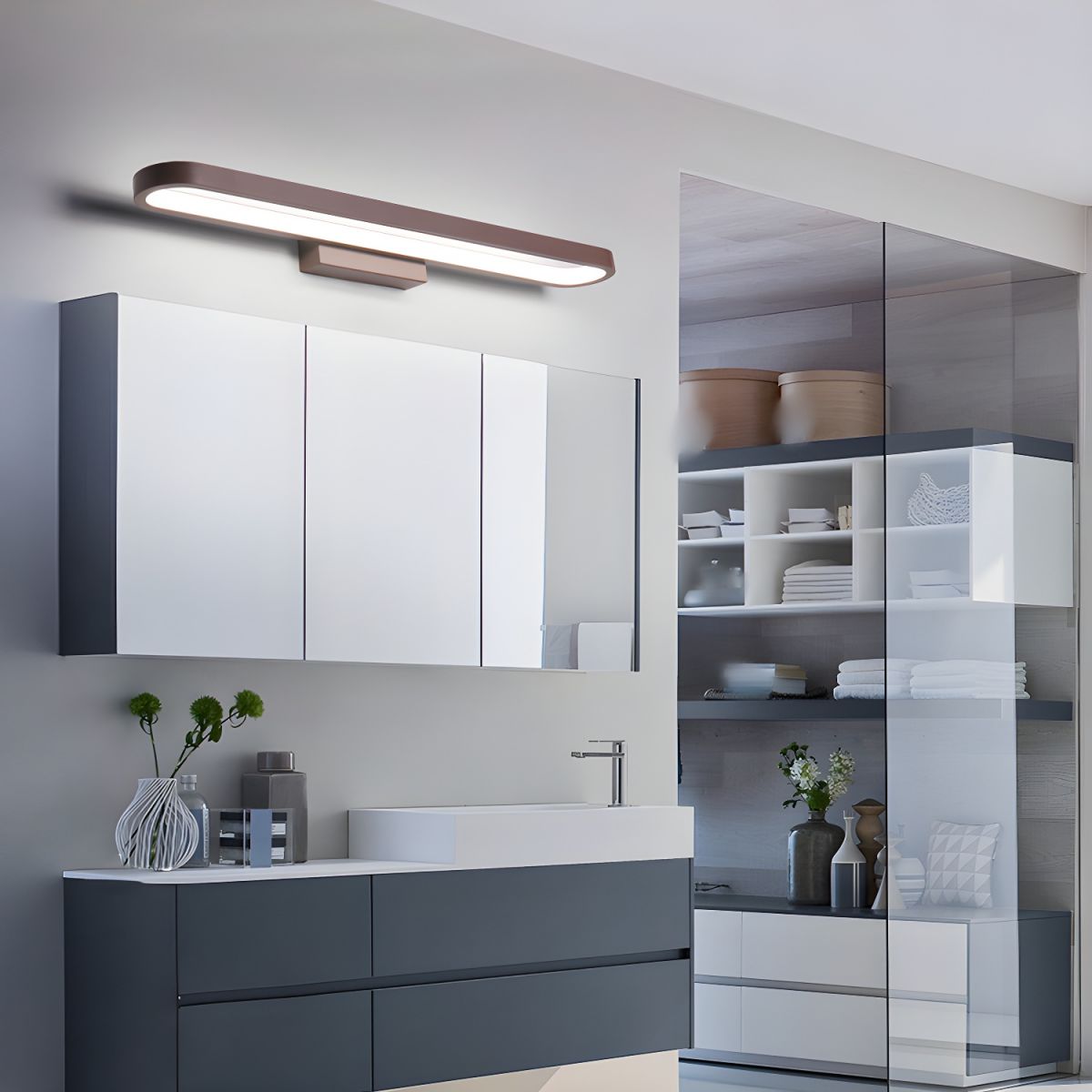 Bathroom Vanity Light with Rounded Bar | LED