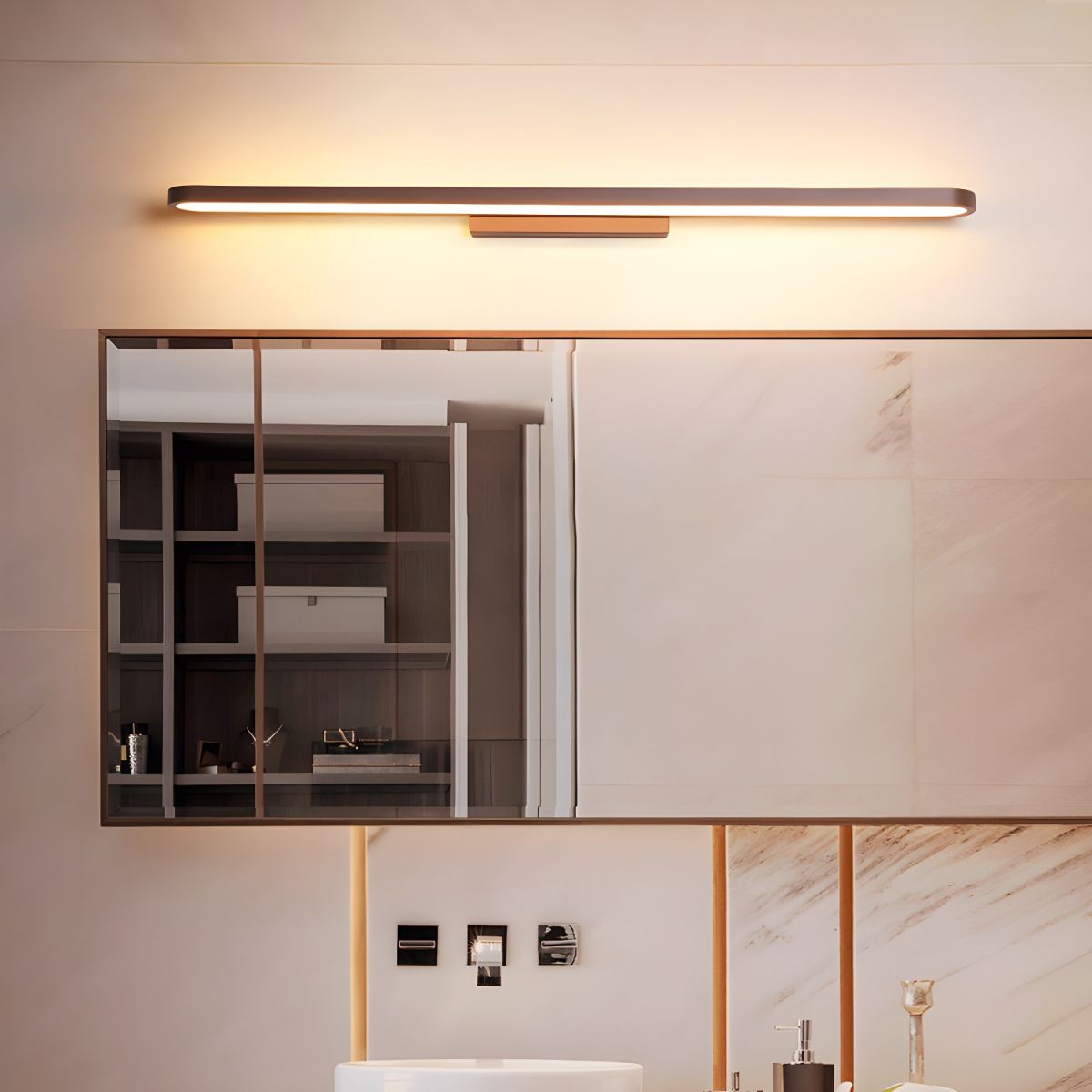 Bathroom Vanity Light with Rounded Bar | LED