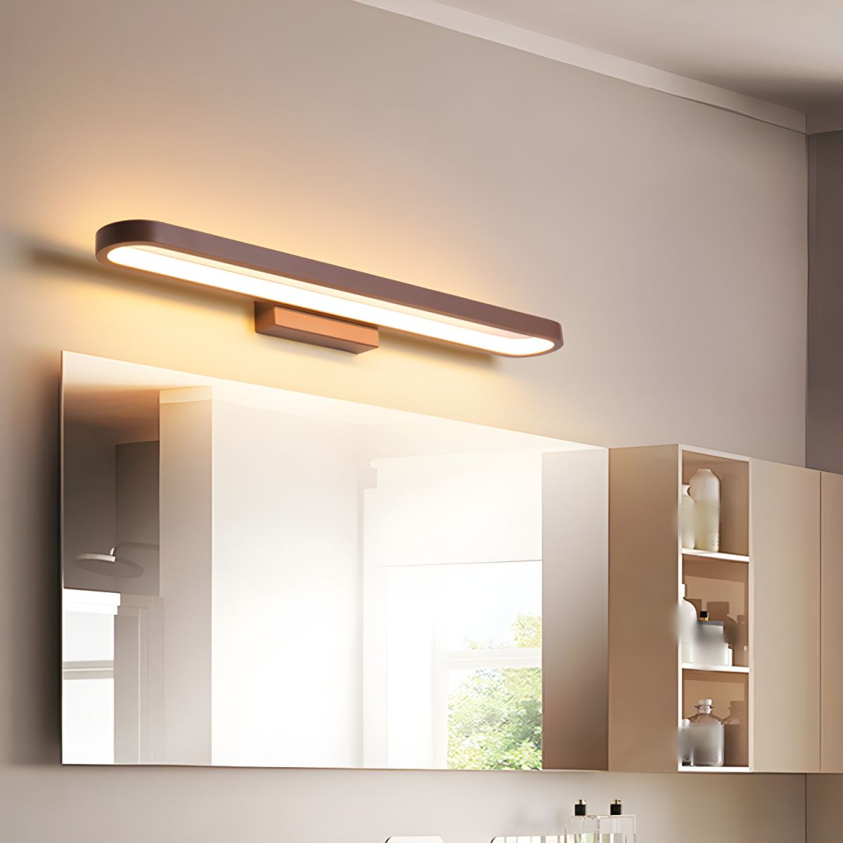 Bathroom Vanity Light with Rounded Bar | LED