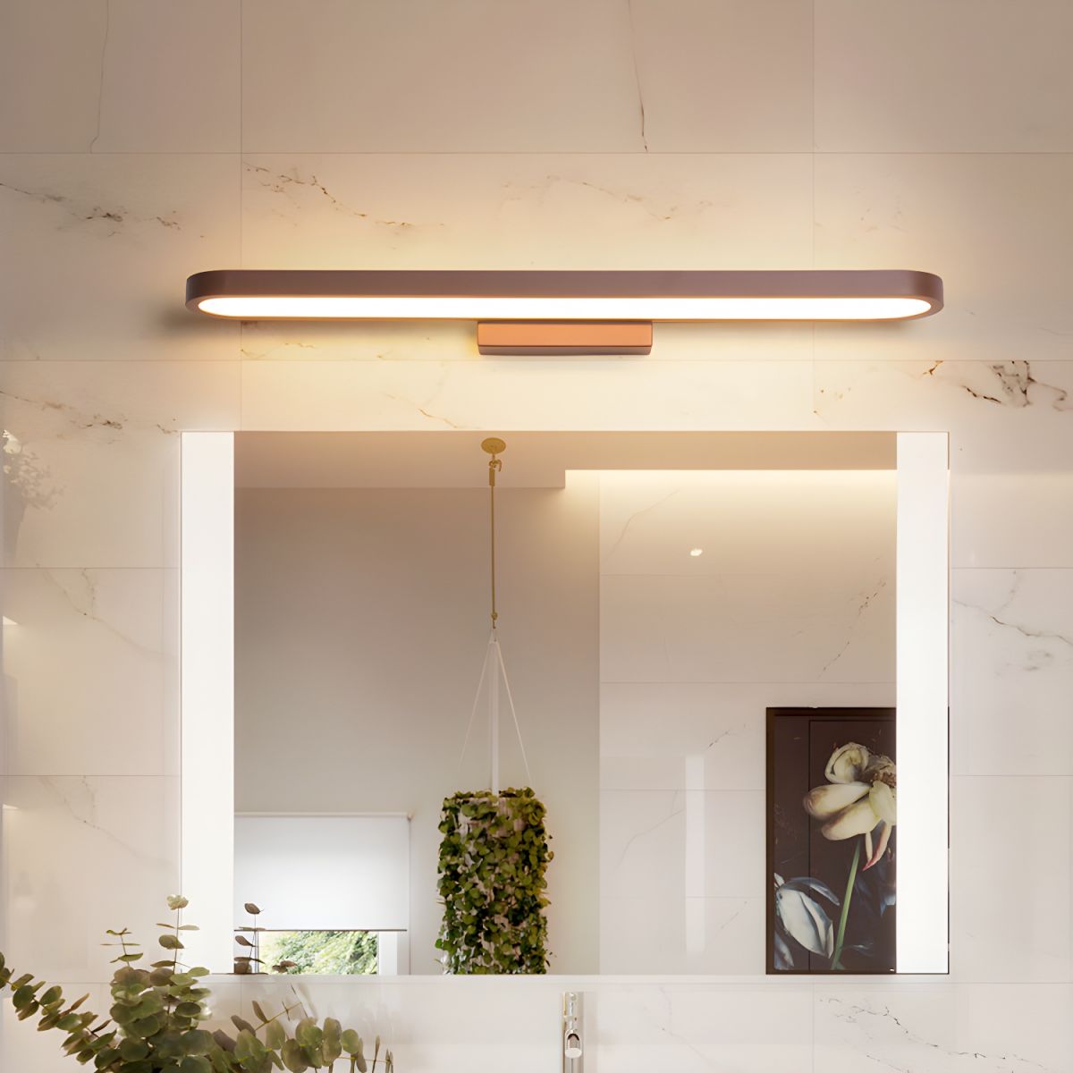 Bathroom Vanity Light with Rounded Bar | LED
