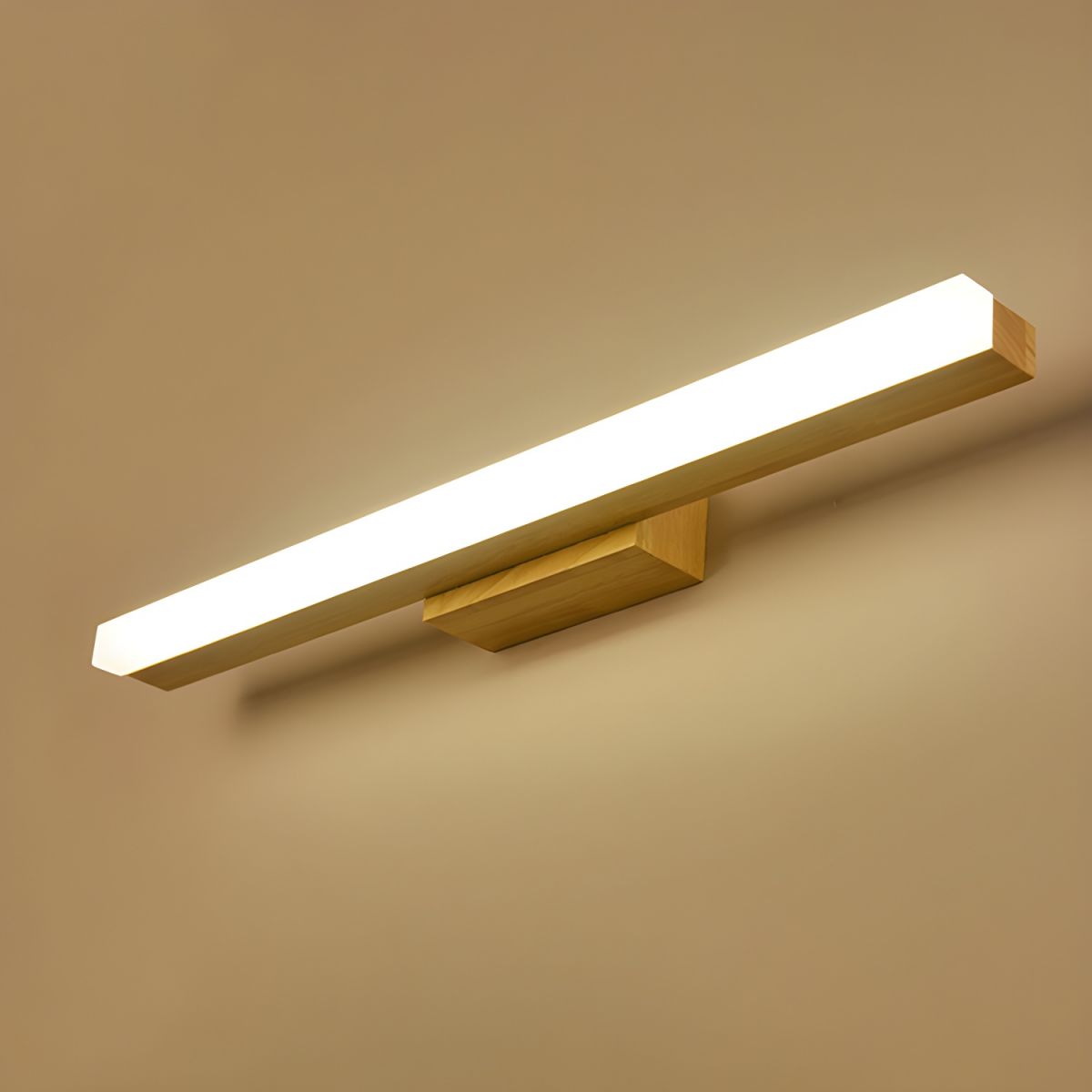Bathroom Vanity Light with Wooden Mount | LED