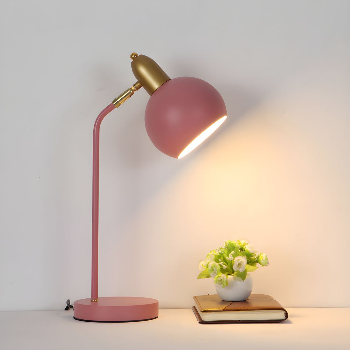 Bedside Lamp Adjustable Dome with Pen Holder | Desk Reading