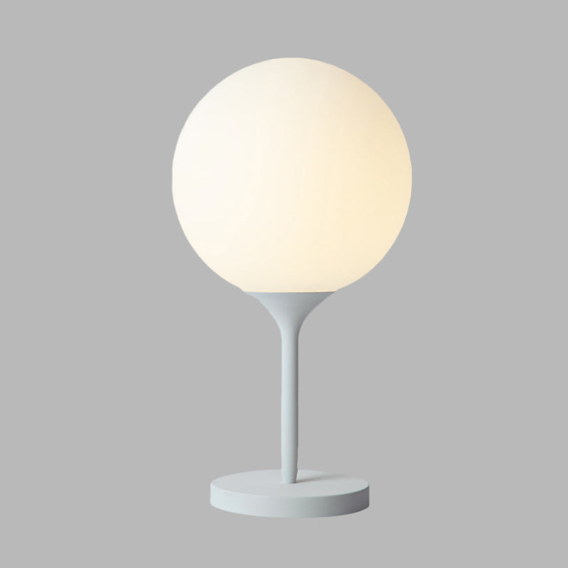 Bedside Lamp with Glass Globe Shade | Bedroom