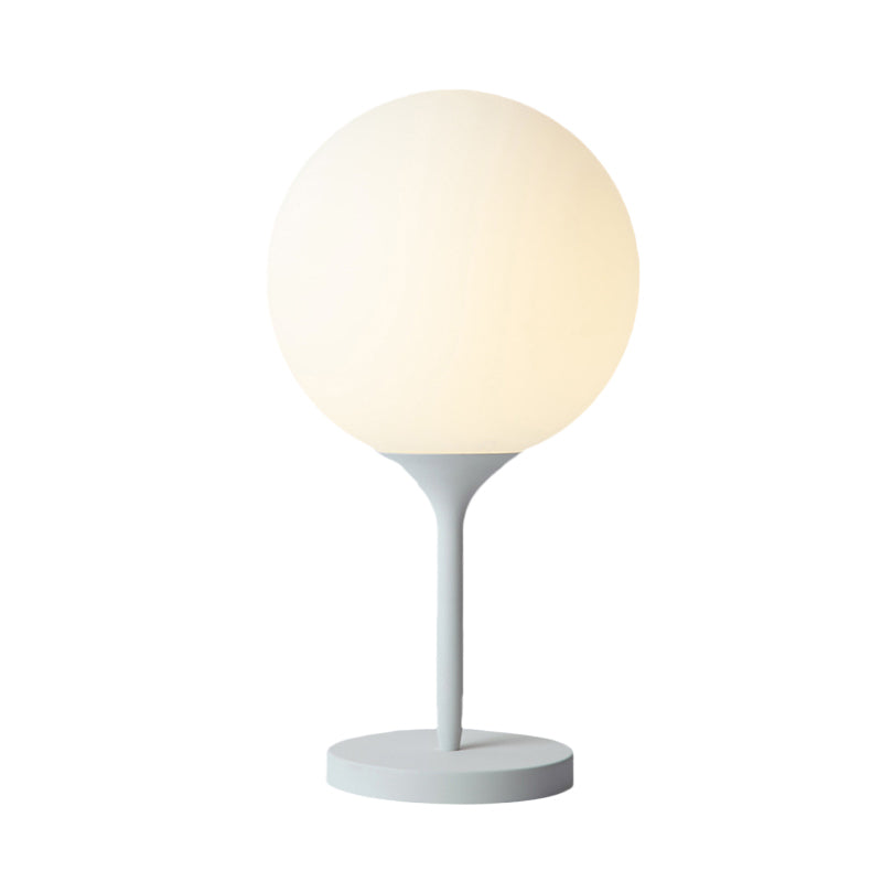 Bedside Lamp with Glass Globe Shade | Bedroom
