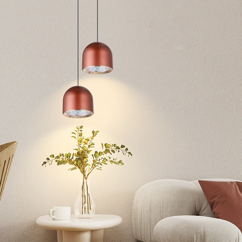 Bedside Pendant Light with Cord & Dome Shade | Downward Glow