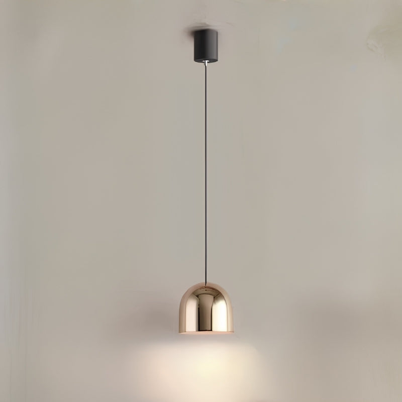 Bedside Pendant Light with Cord & Dome Shade | Downward Glow