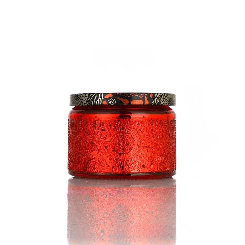 Candles & Home Fragrance Embossed Glass Jar with Lid | Scented