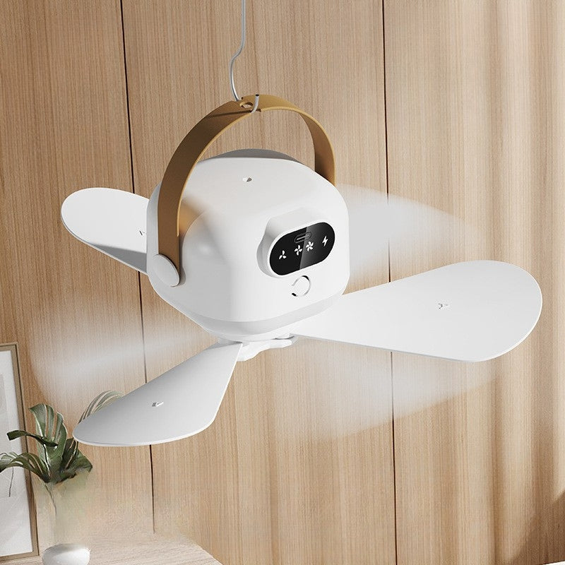 Ceiling Fan Lamp with Remote | Portable Hanging Light