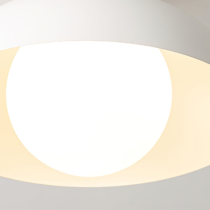 Ceiling Light Dome with Wooden Cap | Globe Design