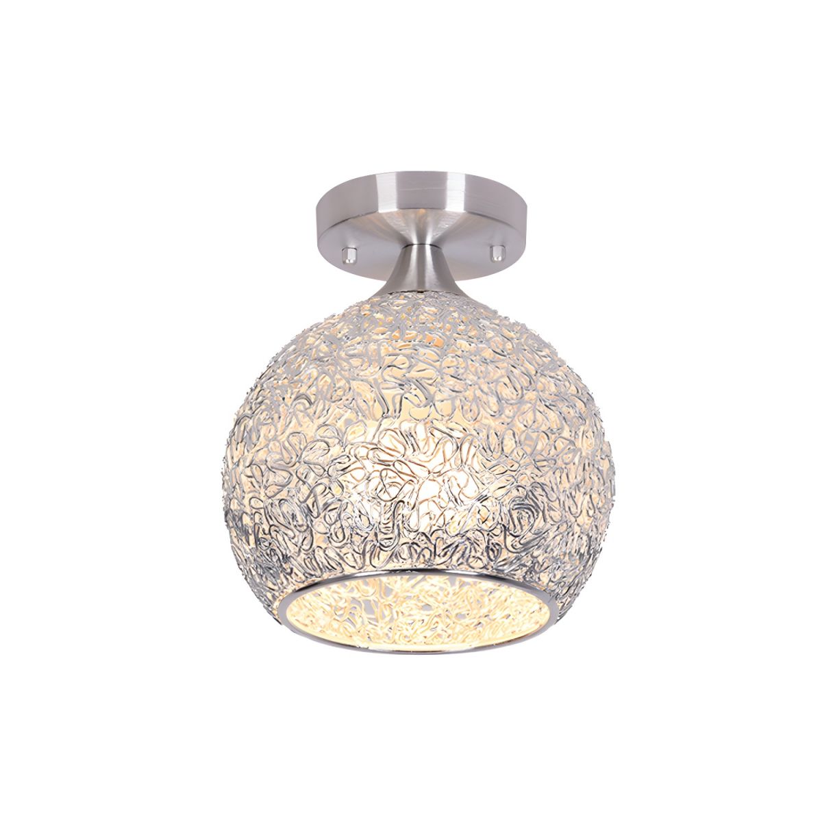 Ceiling Light with Round Shade | Flush Mount