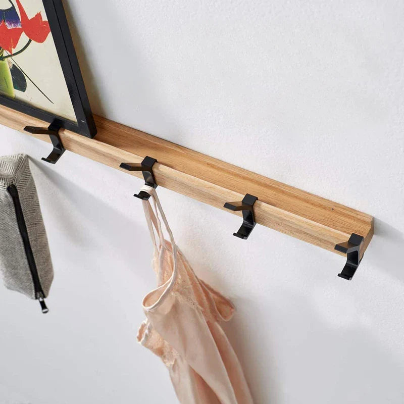 Coat Hangers Modern Rail with Angular Hooks | Movable
