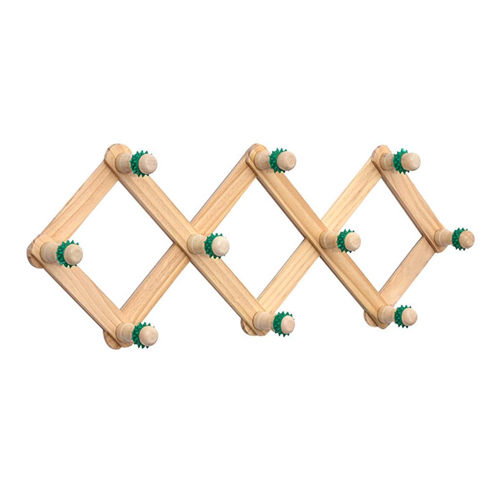 Coat Rack Expandable | Wood Wall Mount 10 Hooks
