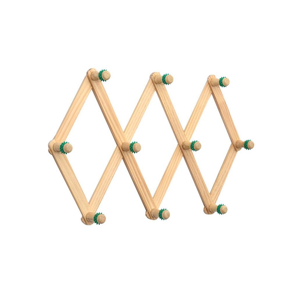 Coat Rack Expandable | Wood Wall Mount 10 Hooks
