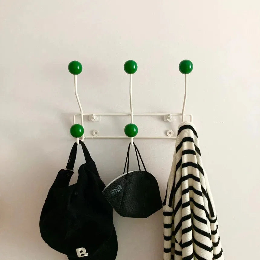 Coat Rack with Ball Hooks | Wall Mount