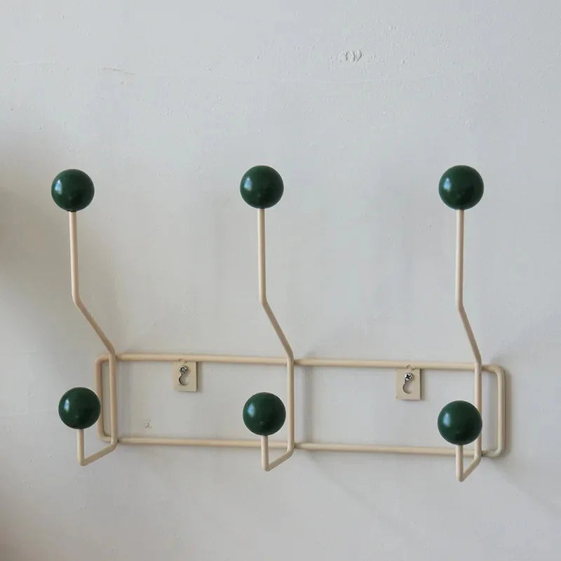 Coat Rack with Ball Hooks | Wall Mount