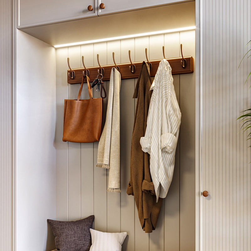 Coat Racks Wood Rail For Entryway | Wall-Mounted