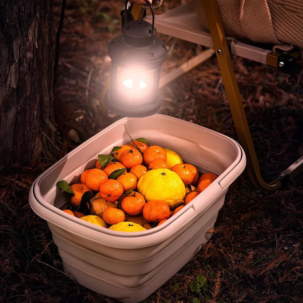 Collapsible Basket for Picnic & Storage with Handles | Foldable