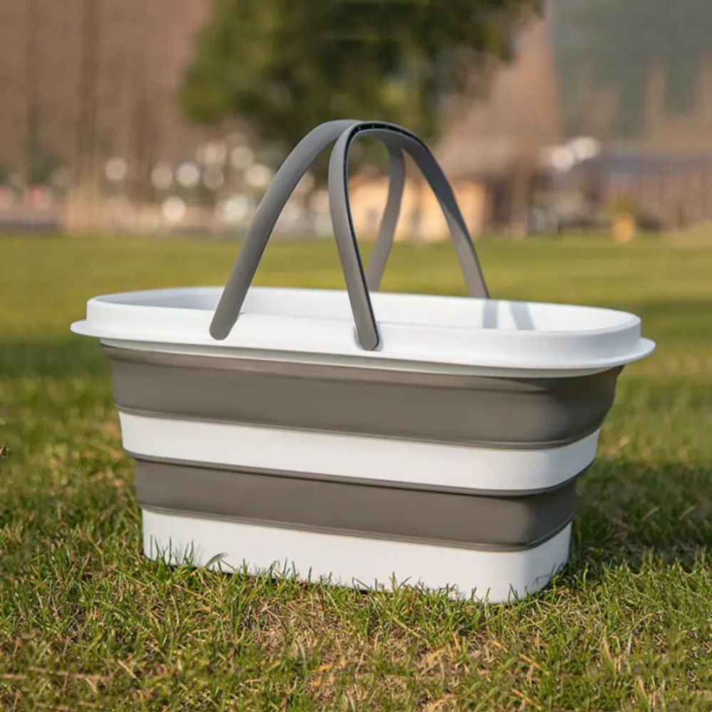 Collapsible Basket for Picnic & Storage with Handles | Foldable