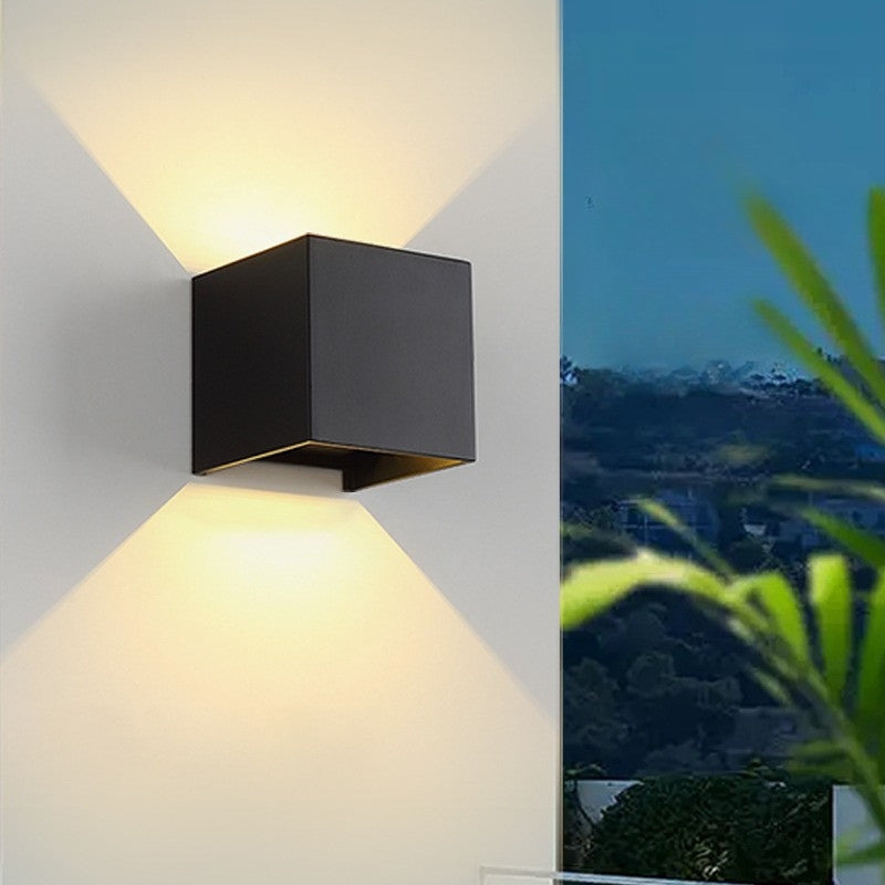 Cube Wall Sconces with Up-Down LED | Exterior Light