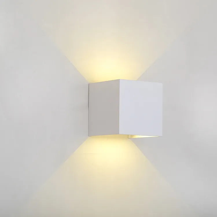 Cube Wall Sconces with Up-Down LED | Exterior Light