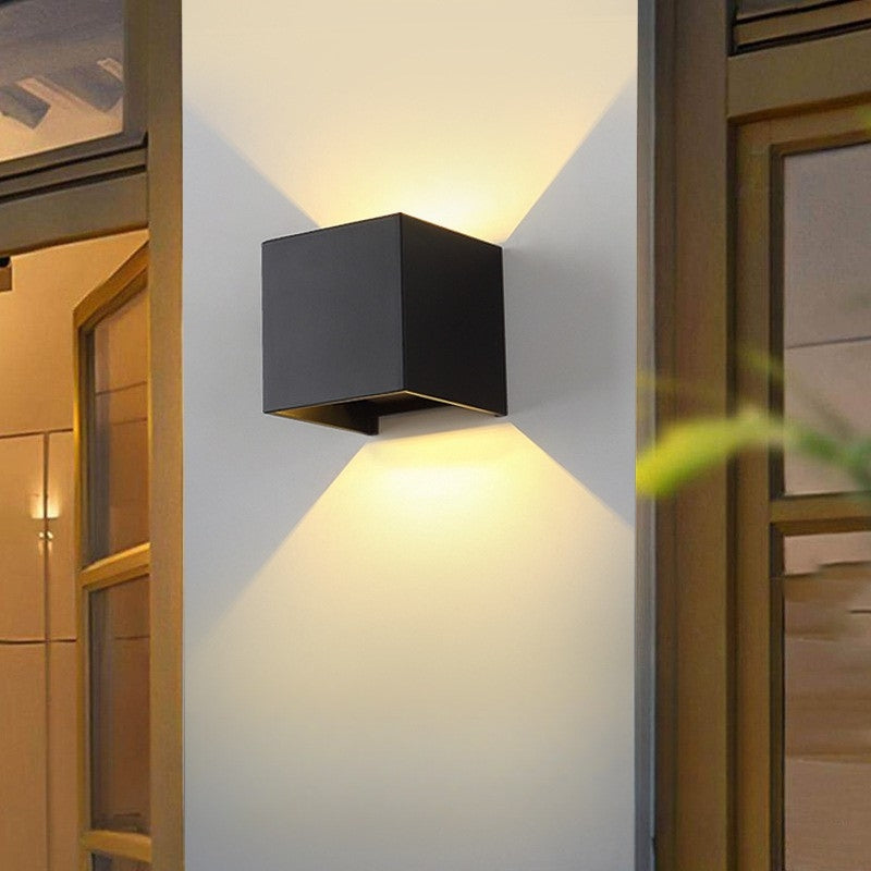 Cube Wall Sconces with Up-Down LED | Exterior Light